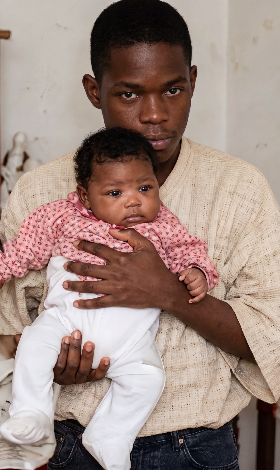 Father and baby — restored — restored